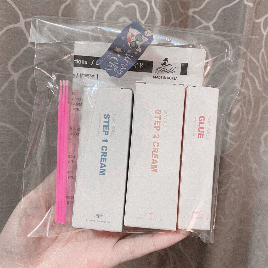 EYE2IN 低刺激 セルフプロ用 まつげパーマ 3種 セット/Qoo10/その他キットセットを使ったクチコミ(2枚目)