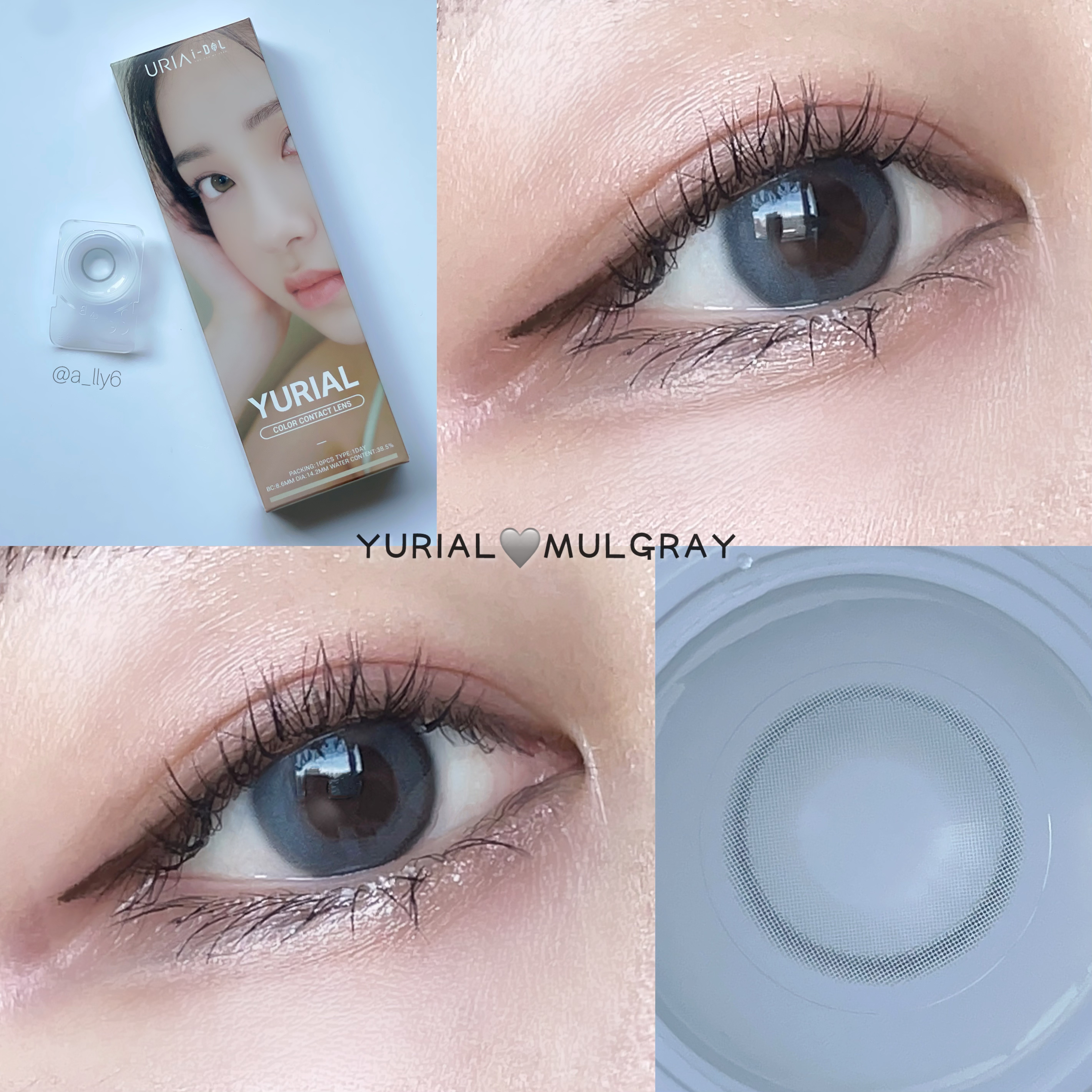 eyeis 1day エッセンシャルグレー/URIA i-DOL/ワンデー（１DAY）カラコンを使ったクチコミ（3枚目）