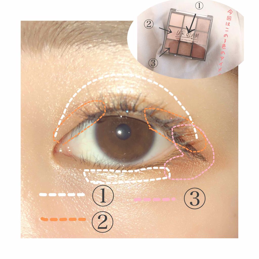 UR GLAM　BLOOMING EYE COLOR PALETTE/U R GLAM/アイシャドウパレットを使ったクチコミ（3枚目）