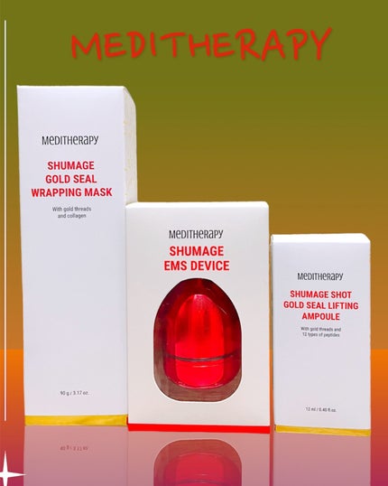 シューマジゴールド糸リフティングクリーム+EMS美顔器/MEDITHERAPY/フェイスクリームを使ったクチコミ(1枚目)