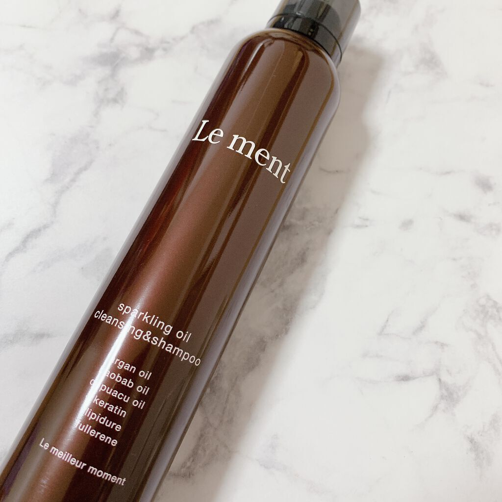Le ment ルメント スパークリングオイル クレンジング&シャンプーのクチコミ「３日に1度自宅で簡単にできる高濃度炭酸オイルヘッドスパ、スパークリングオイルクレンジング＆シャ.....」（2枚目）
