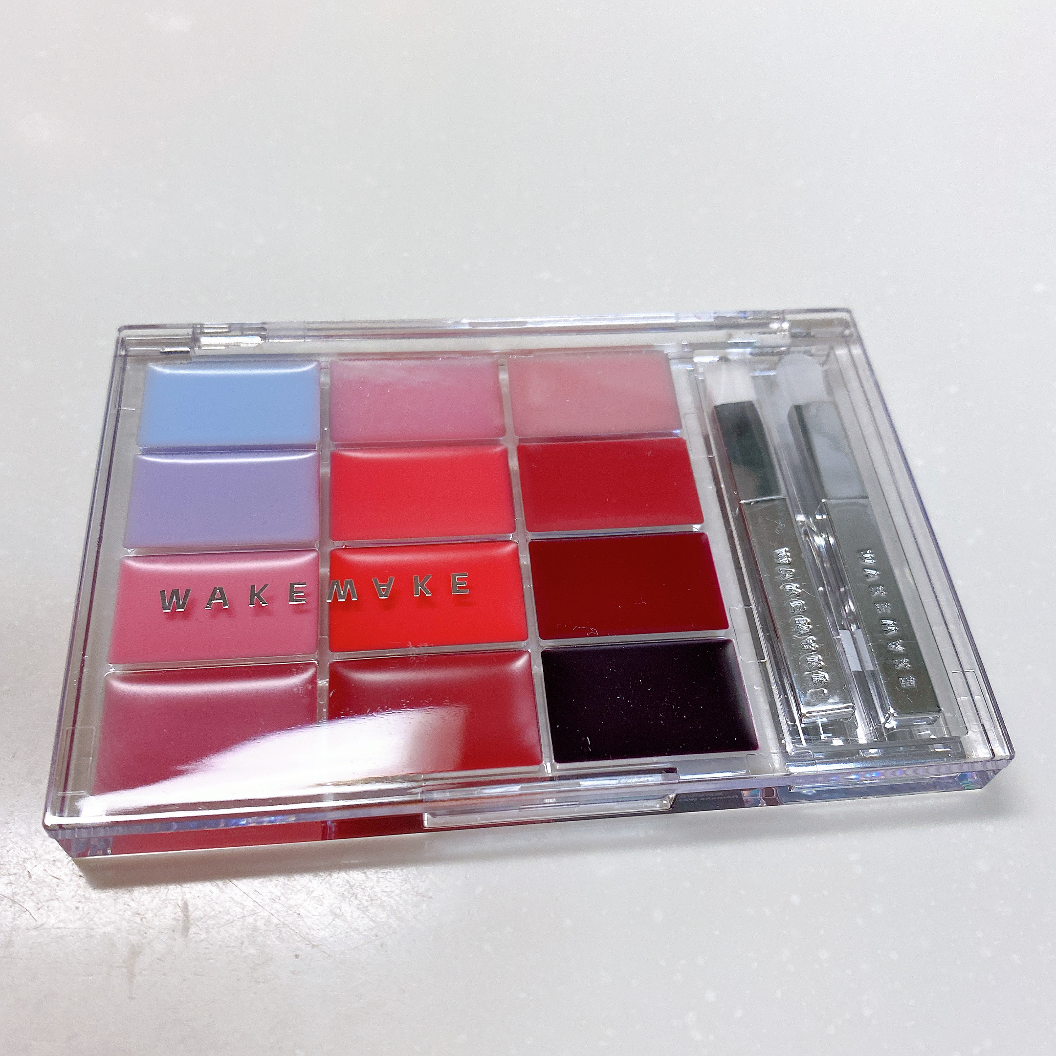 ソフトカラーリングリップパレット 02 PEAK PEACH GLOWING/wakemake/口紅を使ったクチコミ（1枚目）