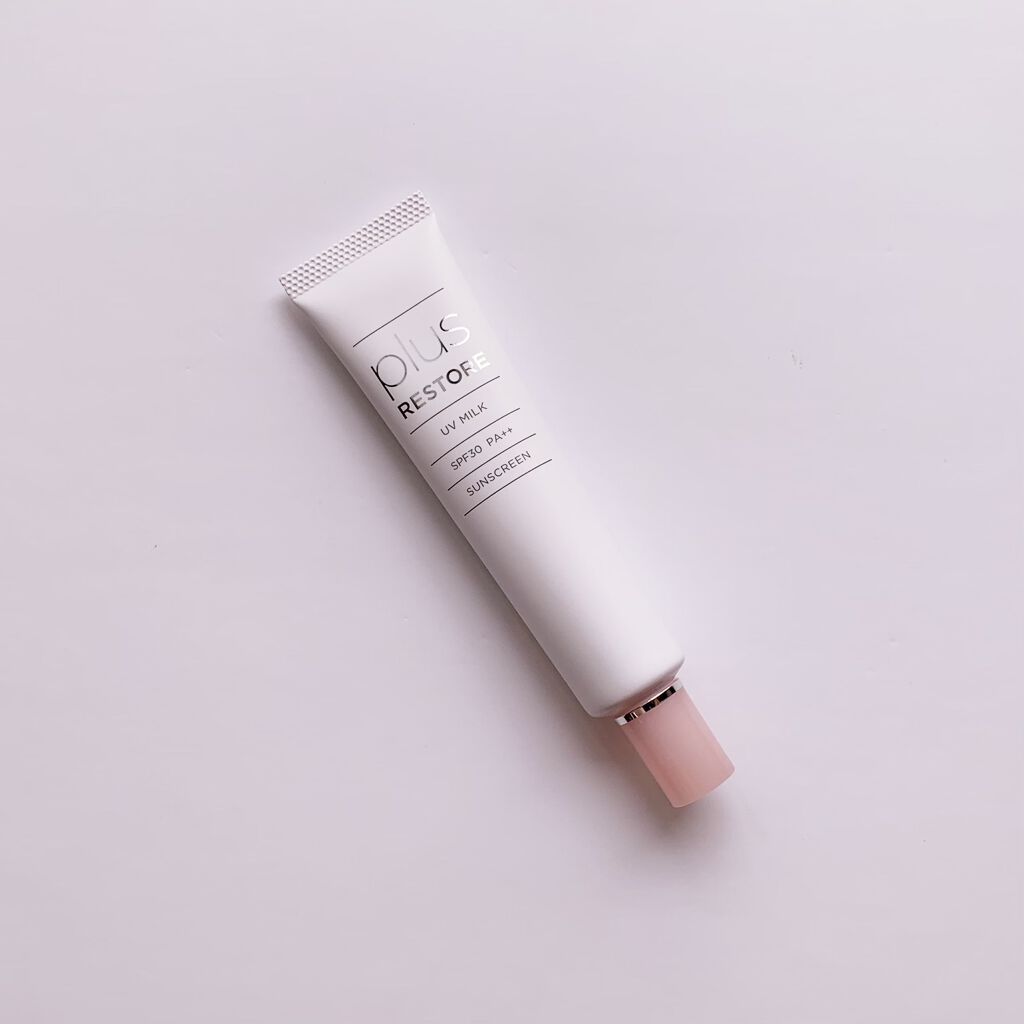 PLUSRESTORE UVミルクのクチコミ「☑︎日焼け止め
#プラスリストア @plusrestore .
#UVミルク
.
フラーレン配.....」（1枚目）