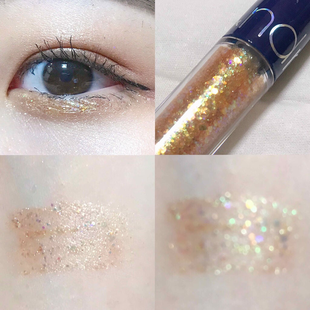 リキッド グリッター シャドウ/rom&nd/グリッターを使ったクチコミ(2枚目)