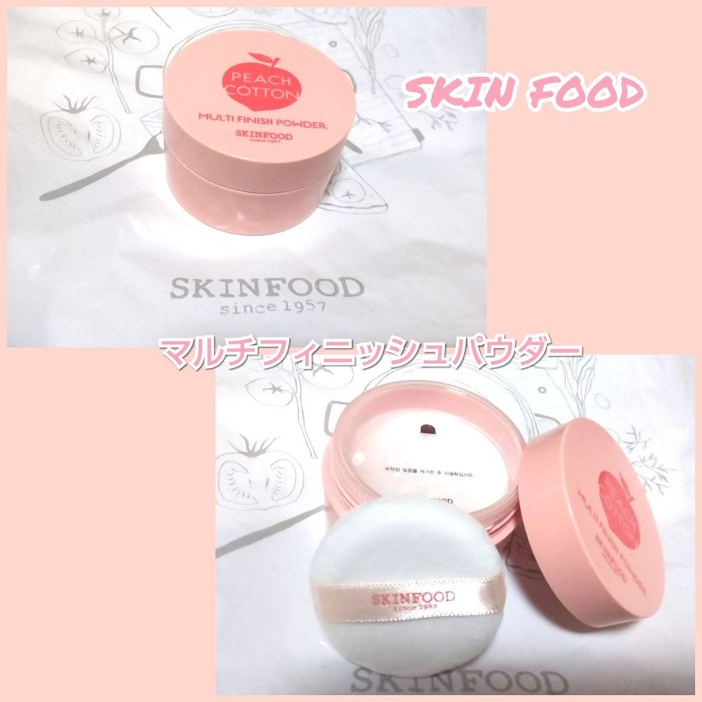 ピーチコットン マルチフィニッシュパウダー/SKINFOOD/ルースパウダーを使ったクチコミ（1枚目）