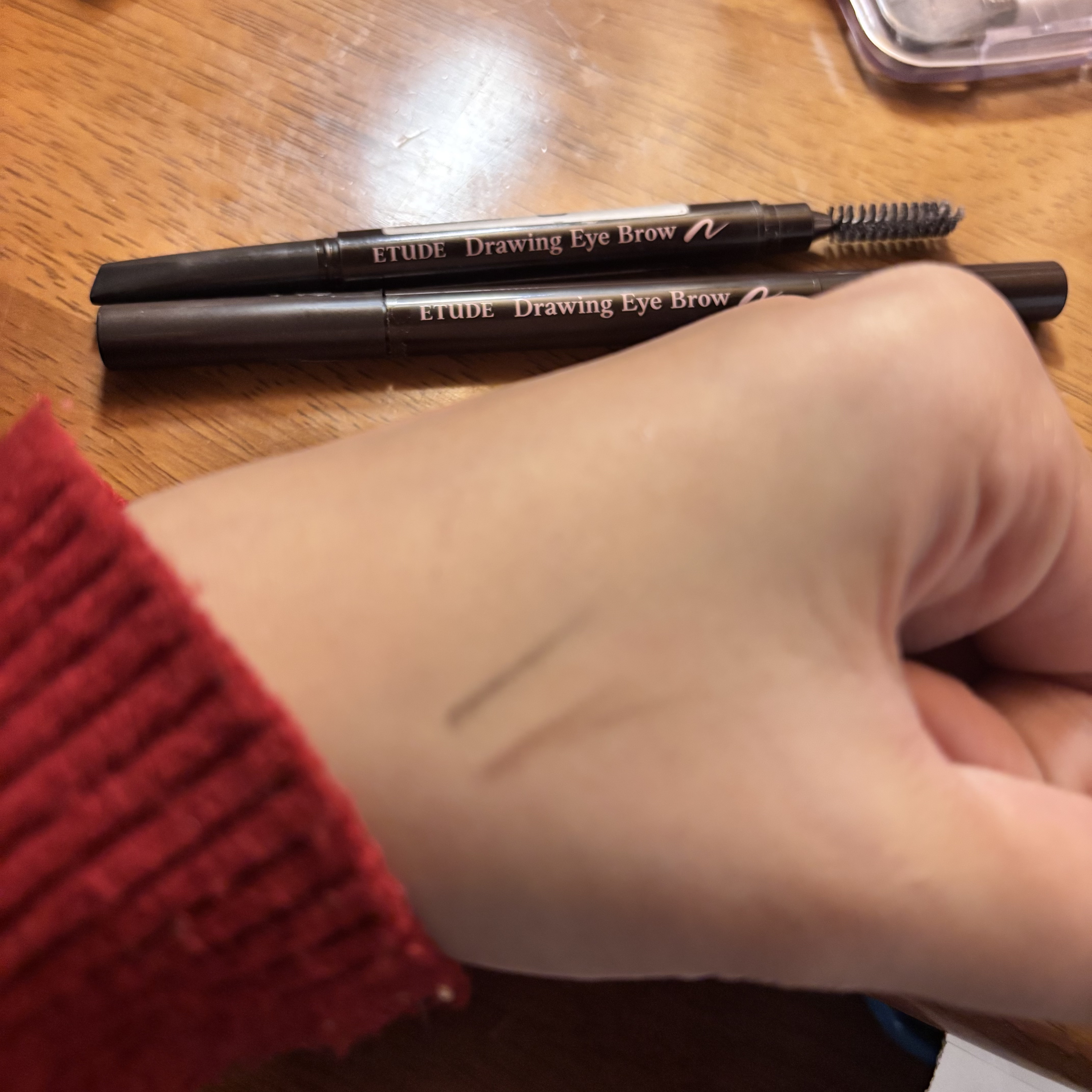 ドローイング アイブロウ ペンシル ダークグレー/ETUDE/アイブロウペンシルを使ったクチコミ（1枚目）