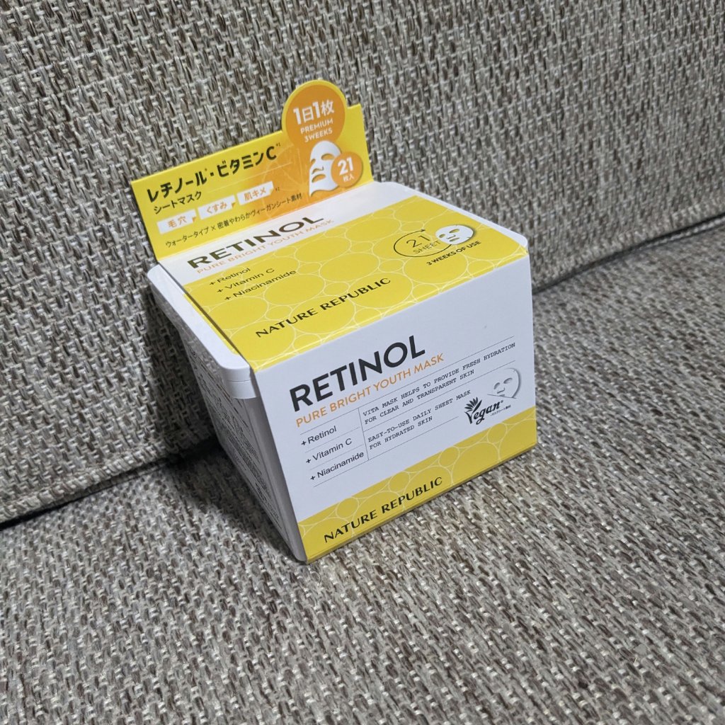 キューブマスク レチノール/ネイチャーリパブリック/シートマスク・パックを使ったクチコミ（1枚目）