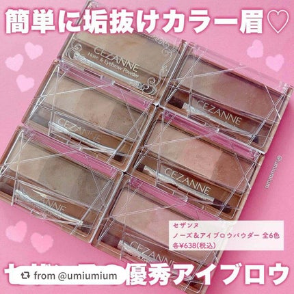 ノーズ&アイブロウパウダー/CEZANNE/パウダーアイブロウを使ったクチコミ(2枚目)