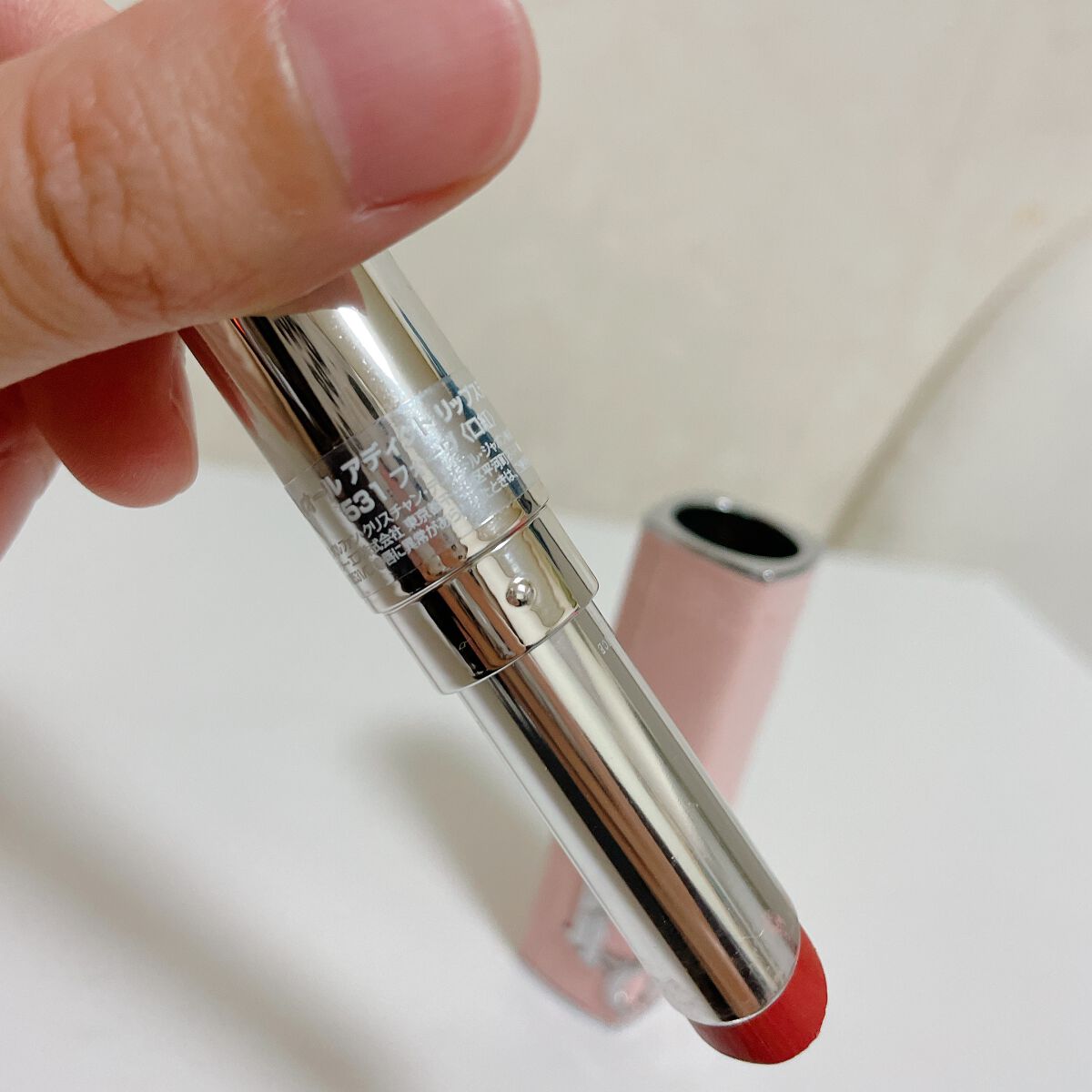 【旧】ディオールアディクトリップスティック(ケース) ピンク カナージュ/Dior/その他化粧小物を使ったクチコミ（3枚目）