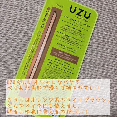 EYE OPENING LINER LIGHT BROWN/UZU BY FLOWFUSHI/リキッドアイライナーを使ったクチコミ（2枚目）