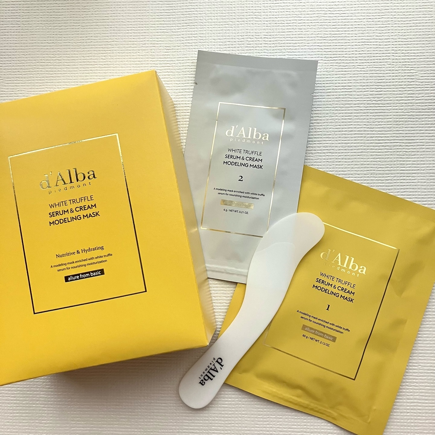 WHITE TRUFFLE SERUM & CREAM MODELING MASK/ダルバ/その他スキンケアを使ったクチコミ（2枚目）