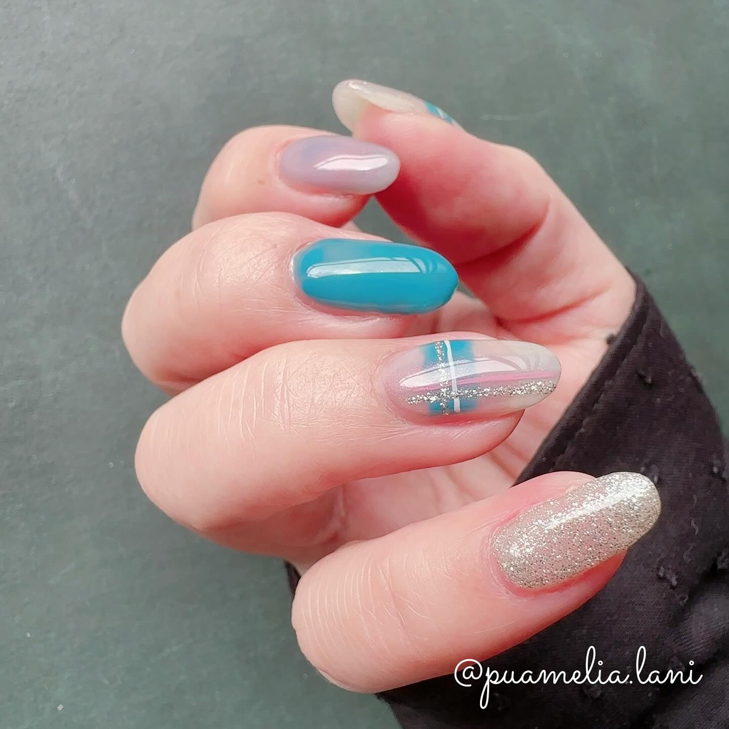 ジェルネイル GM135 シエルブルー/ジェルミーワン/ジェルネイルを使ったクチコミ（2枚目）