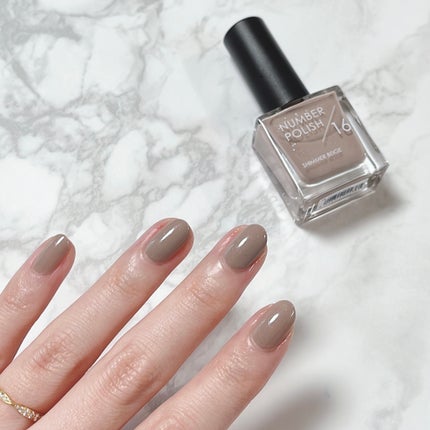 NUMBER POLISH 16 Shimmer Beige/D-UP/マニキュアを使ったクチコミ(2枚目)