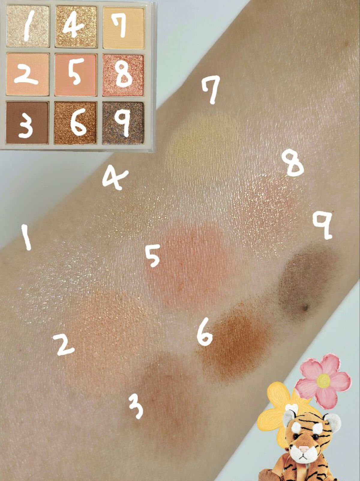 ムジークタイガープレイカラーアイズ 01/ETUDE/アイシャドウパレットを使ったクチコミ（2枚目）