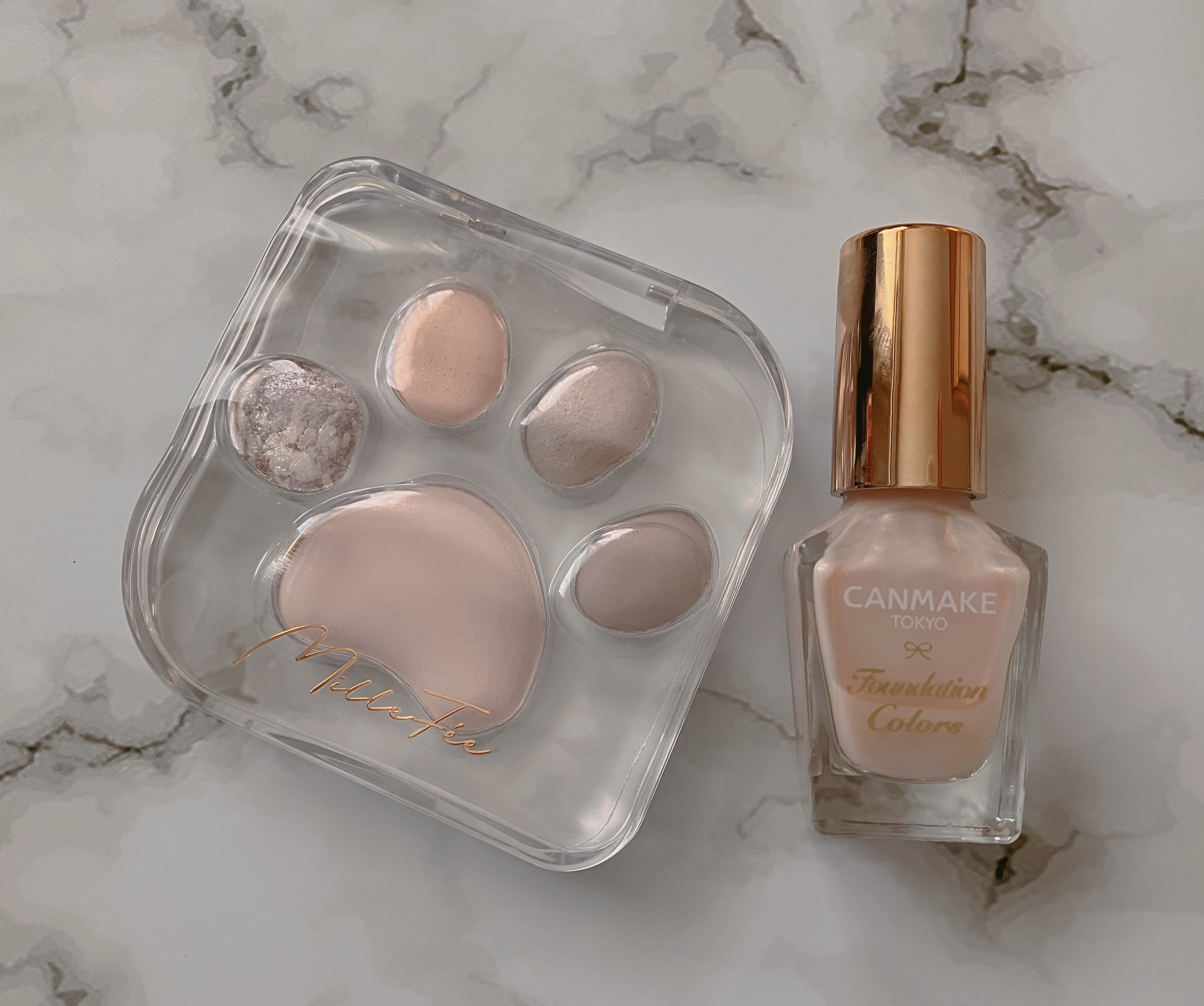 カラフルネイルズ 66 シェルピンク/キャンメイク/マニキュアを使ったクチコミ（2枚目）