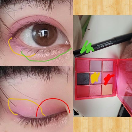 UR GLAM BLOOMING EYE COLOR PALETTE/U R GLAM/アイシャドウパレットを使ったクチコミ(2枚目)