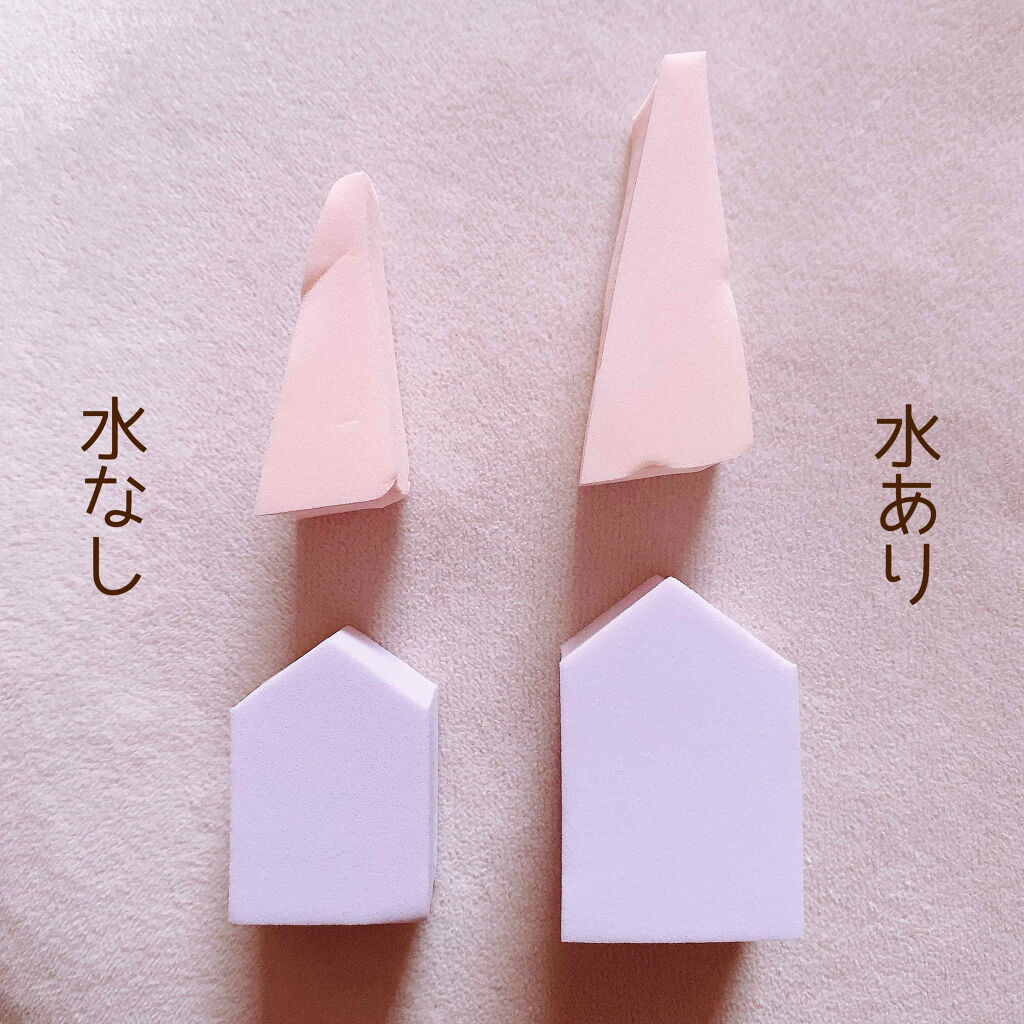メイクアップスポンジ(バリューパック ウェッジ型 30個)/DAISO/パフ・スポンジを使ったクチコミ（2枚目）