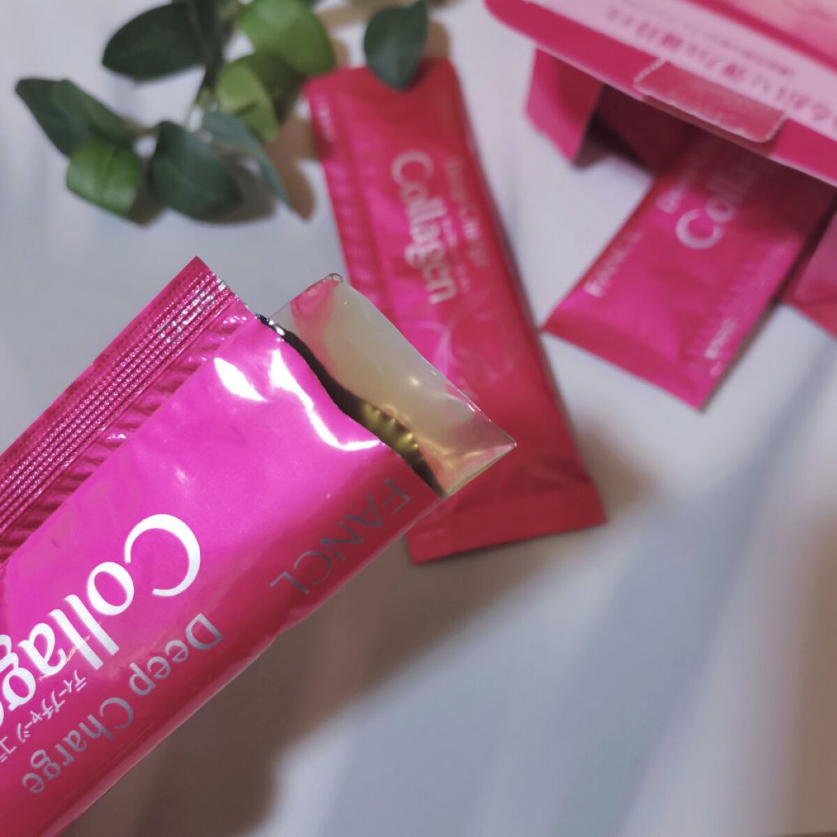 ディープチャージ  コラーゲン スティックゼリー/ファンケル/美容サプリメントを使ったクチコミ（2枚目）