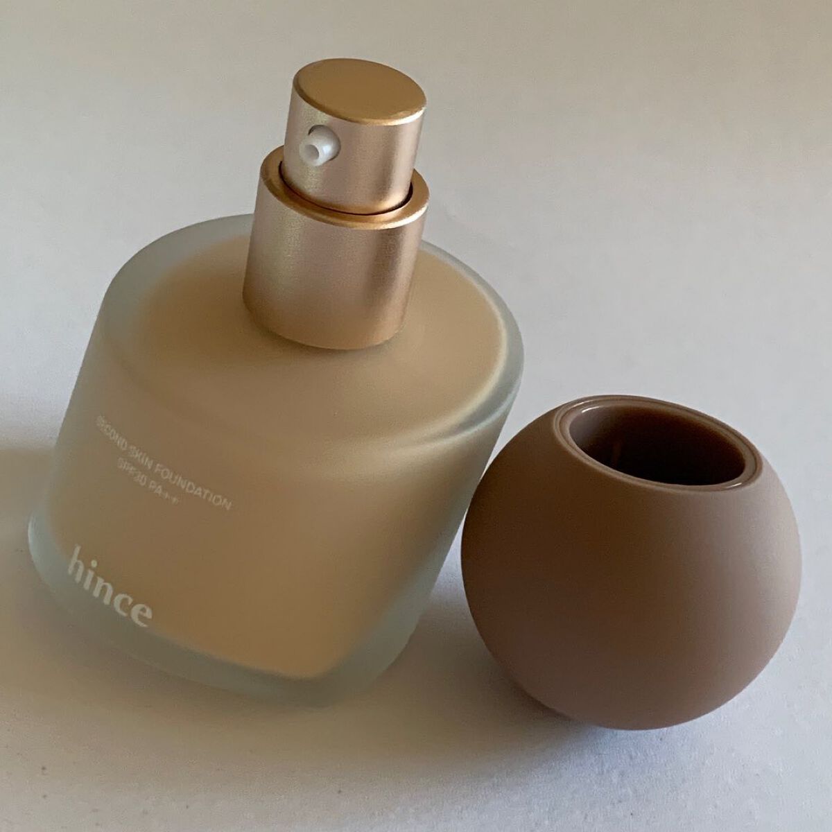 セカンドスキンファンデーション 21 アイボリー/hince/リキッドファンデーションを使ったクチコミ（3枚目）