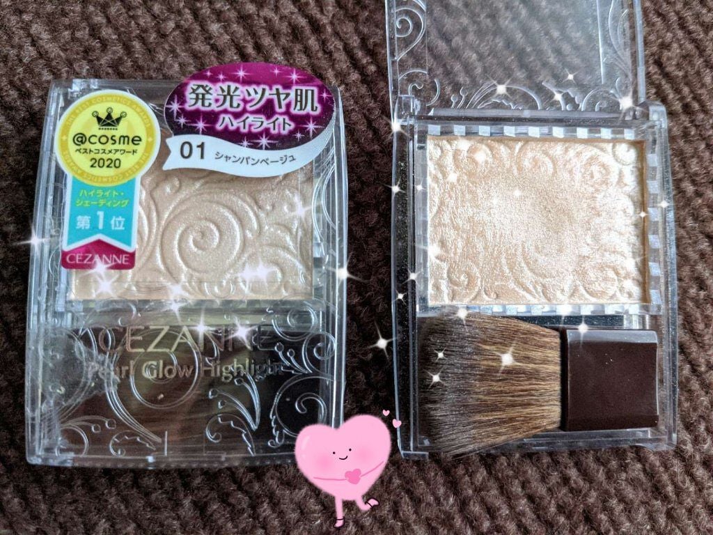 パールグロウハイライト/CEZANNE/パウダーハイライトを使ったクチコミ(2枚目)