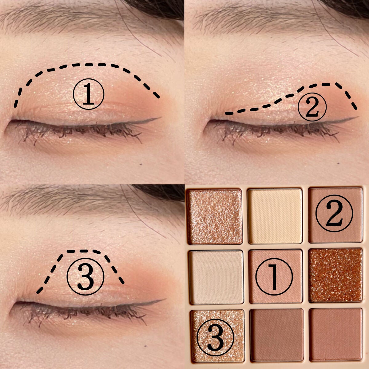 シャドウパレット/dasique/アイシャドウパレットを使ったクチコミ(3枚目)