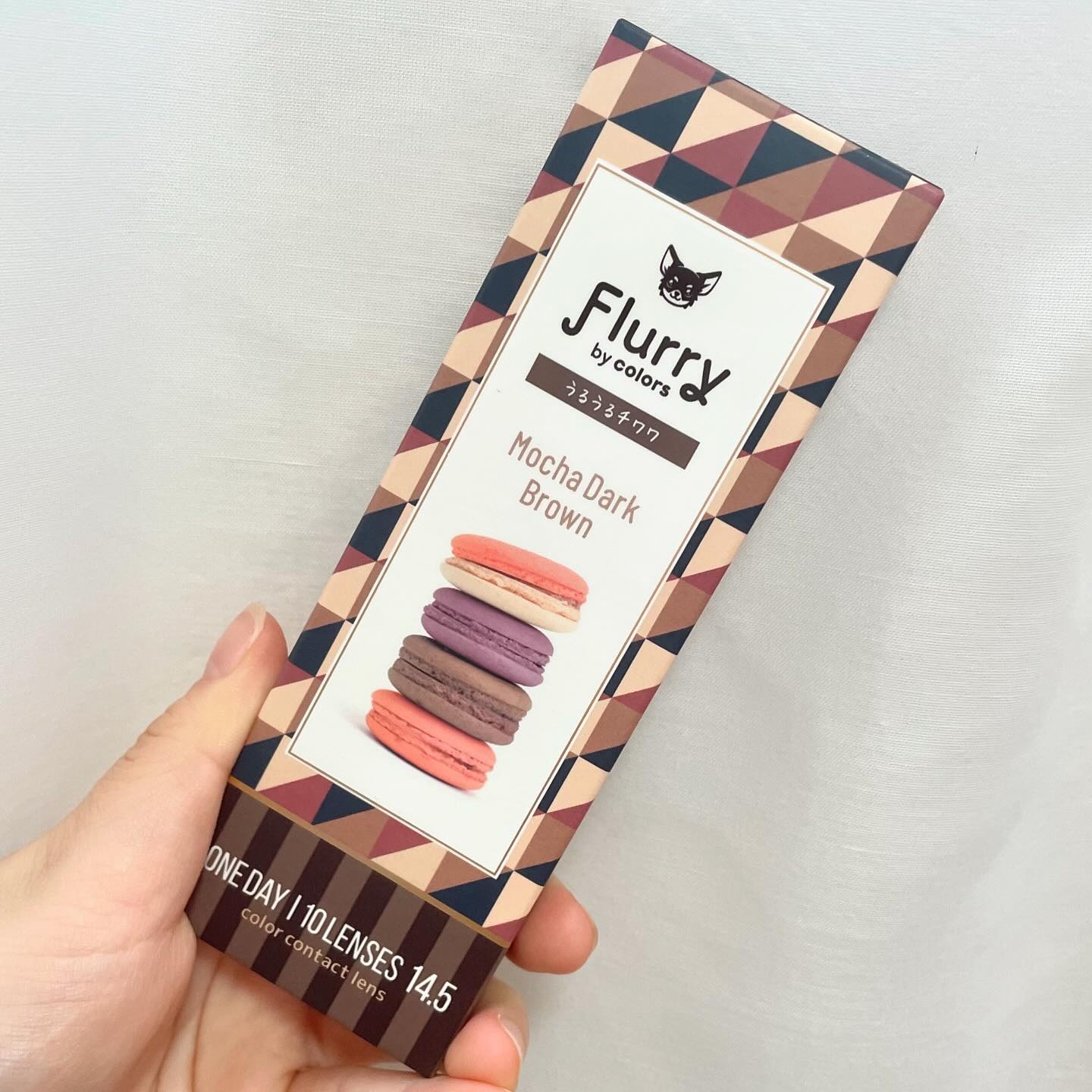 Flurry by colors 1day モカダークブラウン(うるうるチワワ)/Flurry by colors/ワンデー（１DAY）カラコンを使ったクチコミ（2枚目）