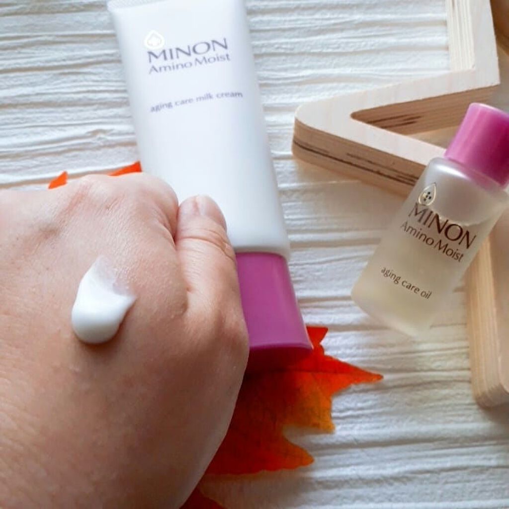 アミノモイスト エイジングケア ミルククリーム/ミノン/フェイスクリームを使ったクチコミ(2枚目)