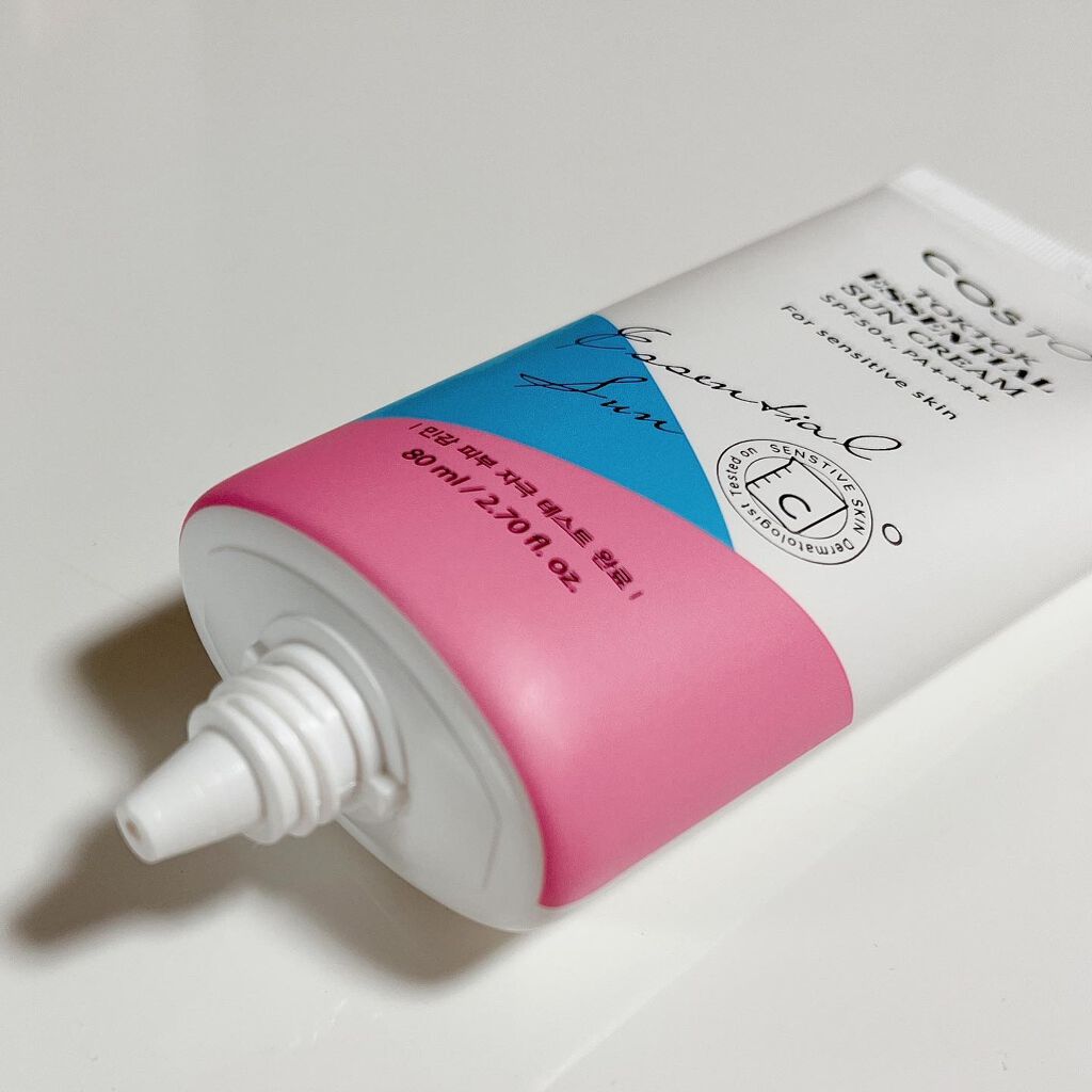 エッセンシャルトーンアップ日焼け止め/COSTOK/日焼け止めクリームを使ったクチコミ（2枚目）