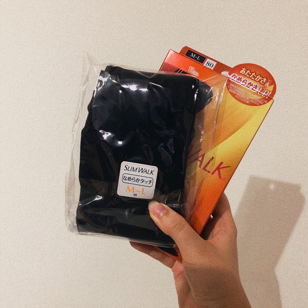 美脚あったかタイツ ブラック(M～L)/SLIMWALK/着圧ソックス・レギンスを使ったクチコミ（2枚目）