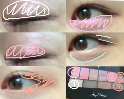 10カラーアイシャドウ/エンジェルハート/アイシャドウパレットを使ったクチコミ(2枚目)