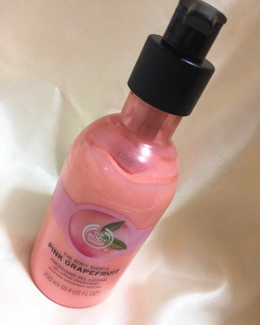 THE BODY SHOP ジェルローション ピンクグレープフルーツのクチコミ「THE BODY SHOP
ジェルローション ピンクグレープフルーツ

ポンプ式で楽に使えて
.....」（1枚目）