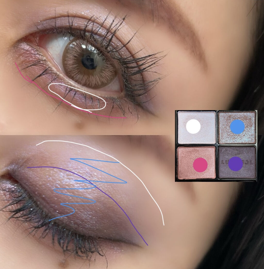 アイカラーレーション/LUNASOL/アイシャドウパレットを使ったクチコミ（3枚目）