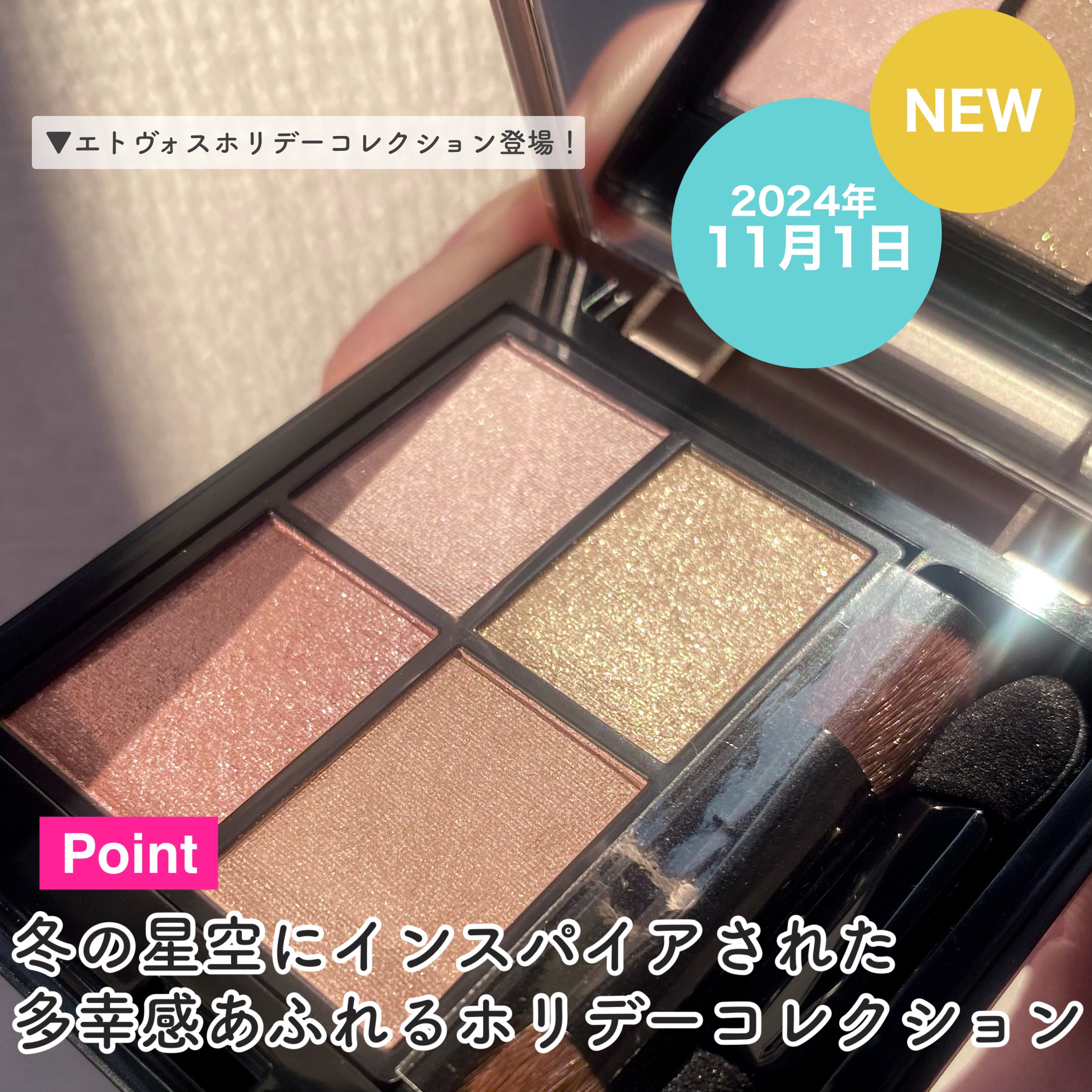 ミネラルクラッシィシャドー/エトヴォス/アイシャドウパレットを使ったクチコミ（3枚目）