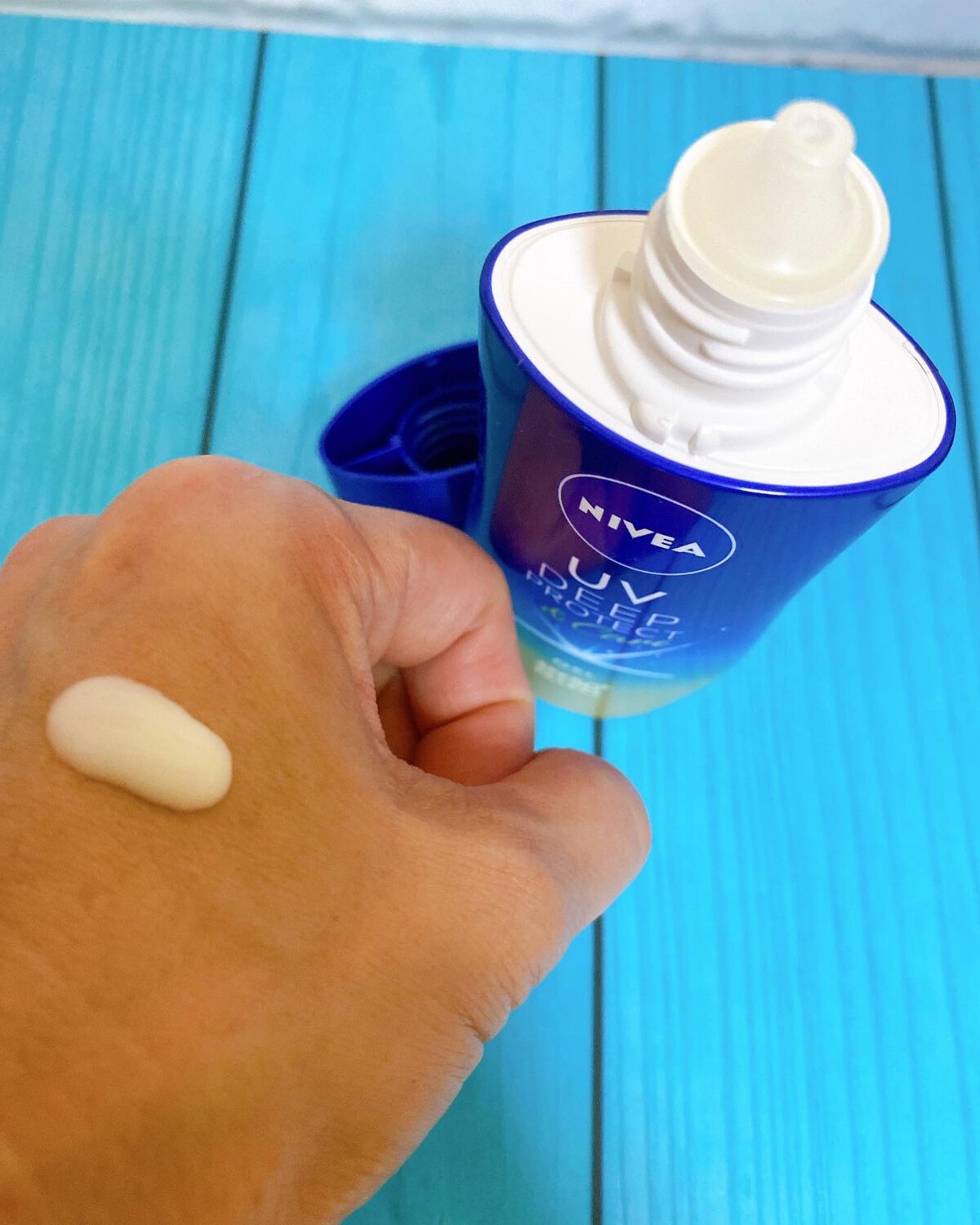 ニベアUV ディープ プロテクト＆ケア ジェル/ニベア/日焼け止めジェルを使ったクチコミ（3枚目）