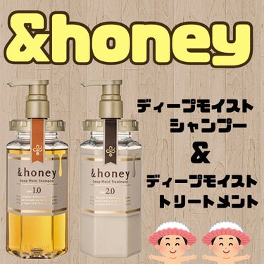 ディープモイスト シャンプー1.0／ヘアトリートメント2.0/&honey/シャンプー・コンディショナーを使ったクチコミ（1枚目）