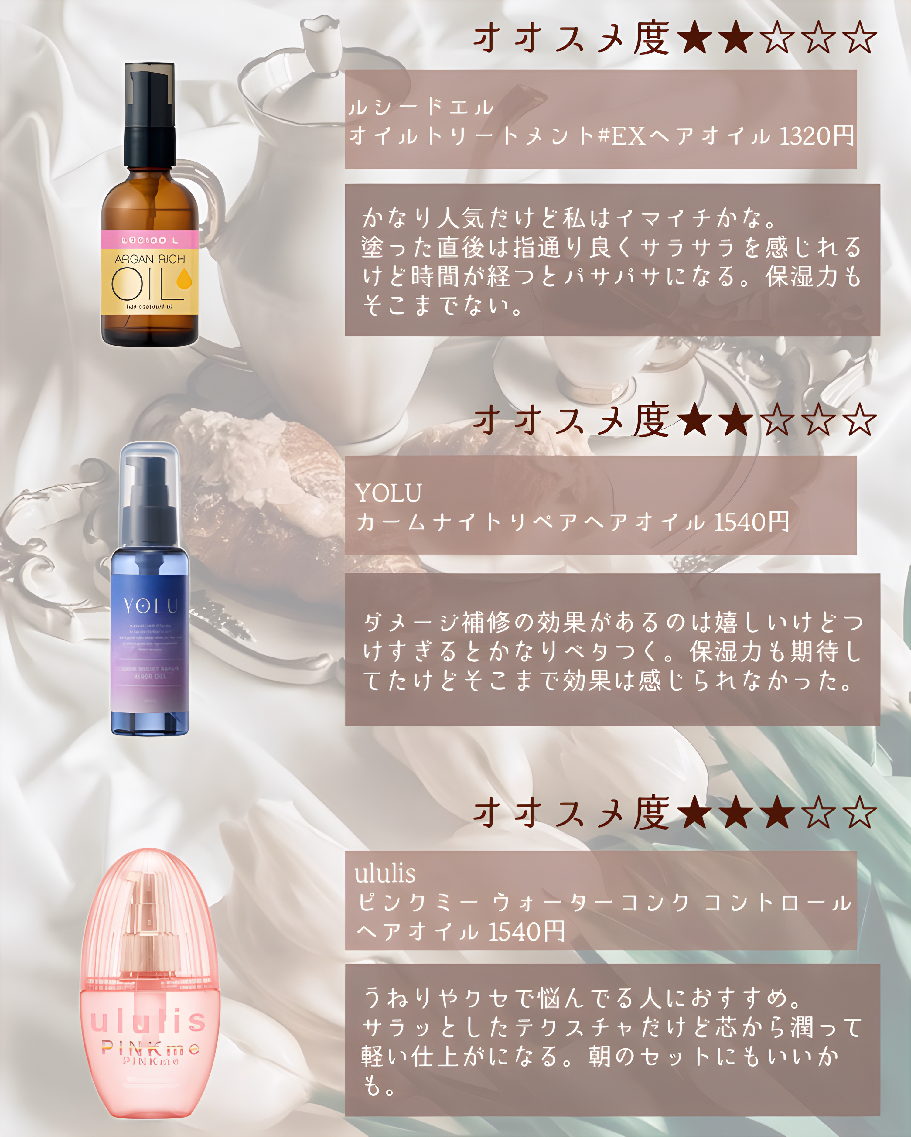 エルジューダ グレイスオン セラム/エルジューダ/ヘアオイルを使ったクチコミ（2枚目）