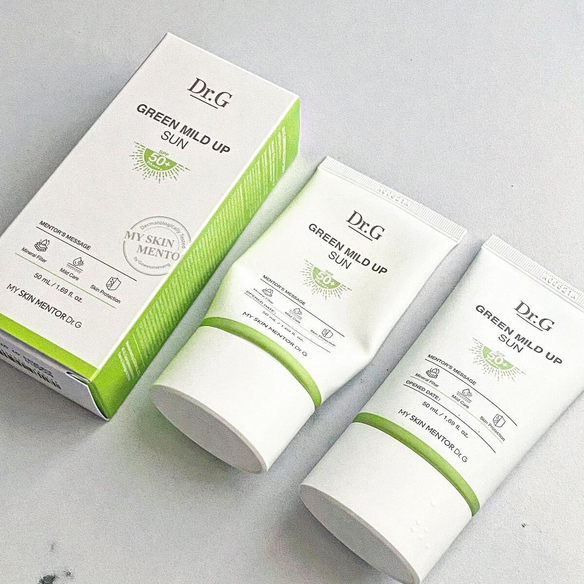 グリーンマイルドアップサンプラス/Dr.G/日焼け止めクリームを使ったクチコミ(2枚目)