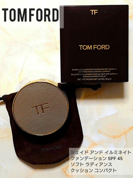 TOM FORD BEAUTY シェイド アンド イルミネイト ファンデーション SPF45 ソフト ラディアンス クッション コンパクトのクチコミ「#TOMFORD #トムフォード #クッションファンデ
シェイド アンド イルミネイト フ.....」(1枚目)