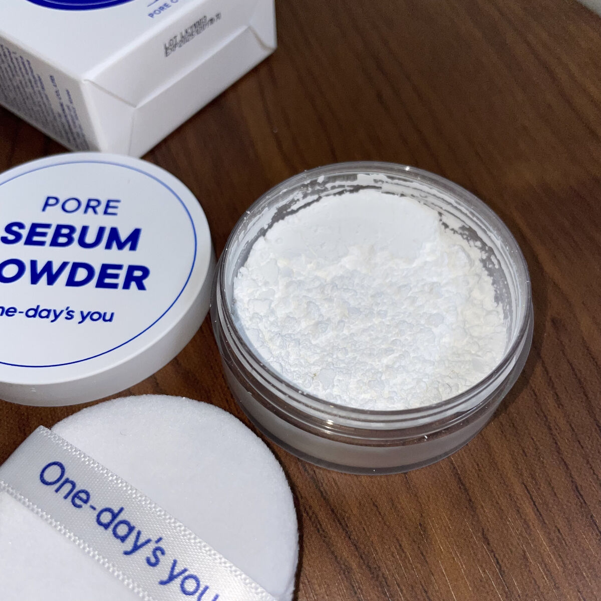 ポアセバムパウダー/One-day's you/ルースパウダーを使ったクチコミ（3枚目）
