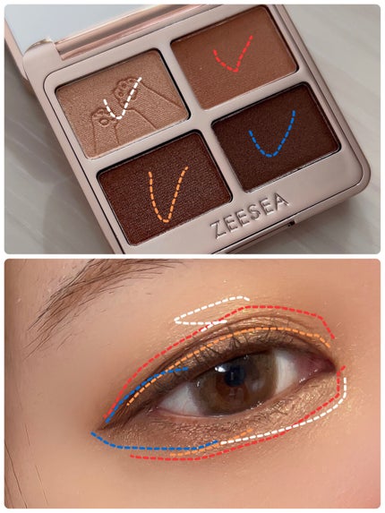 アニマルアイシャドウ(4シェード)/ZEESEA/アイシャドウパレットを使ったクチコミ(5枚目)