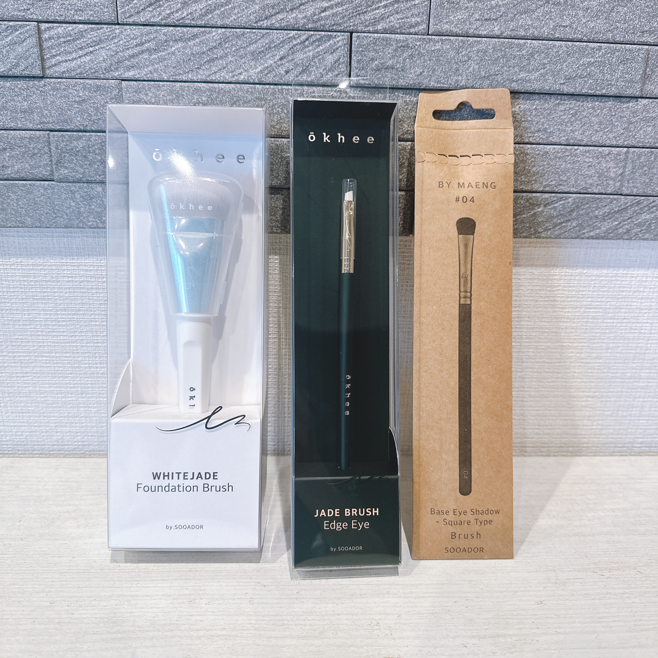 okhee 白玉ファンデーションブラシ/SOOA DOR/メイクブラシを使ったクチコミ（2枚目）