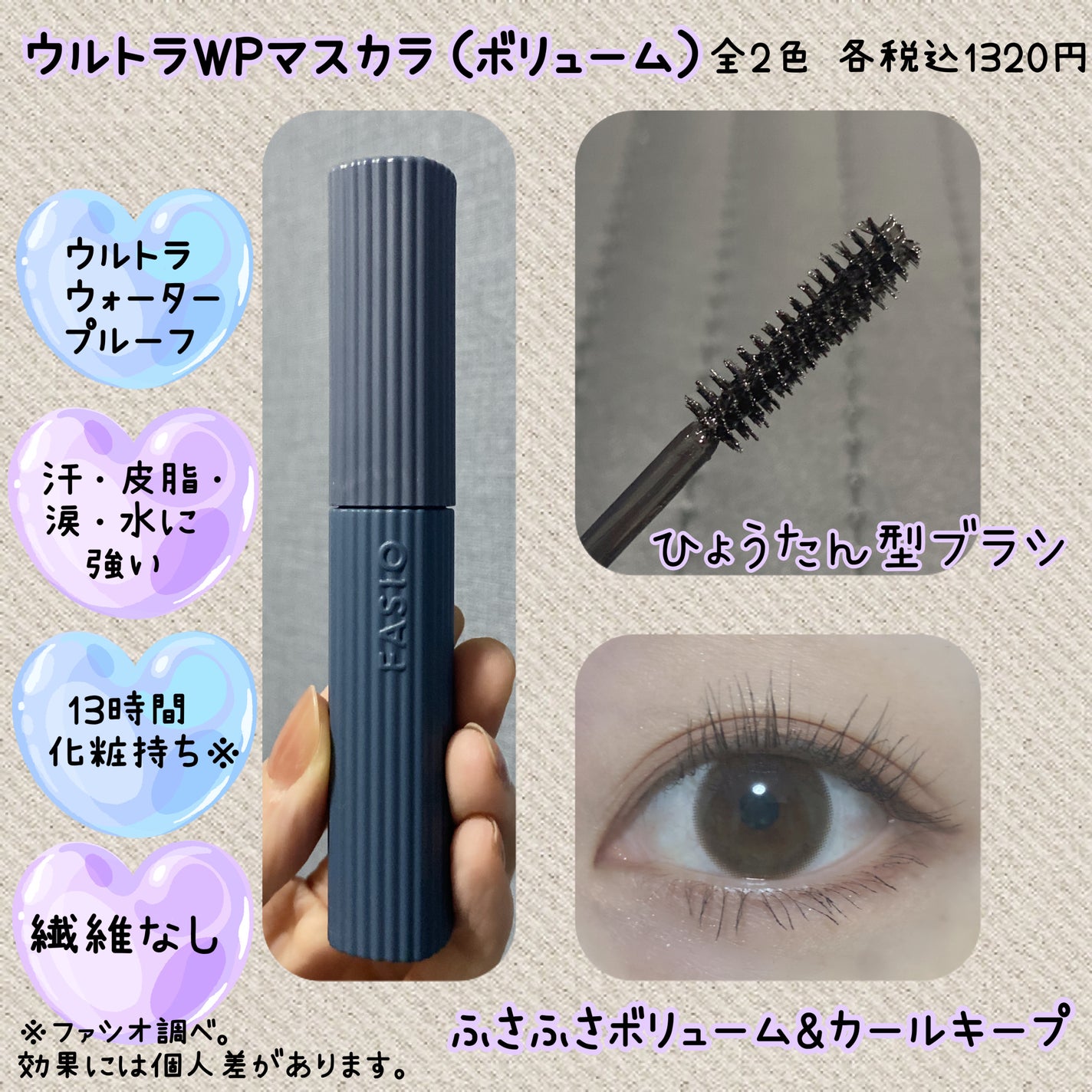 ウルトラ WP マスカラ(ボリューム)/FASIO/マスカラを使ったクチコミ(2枚目)