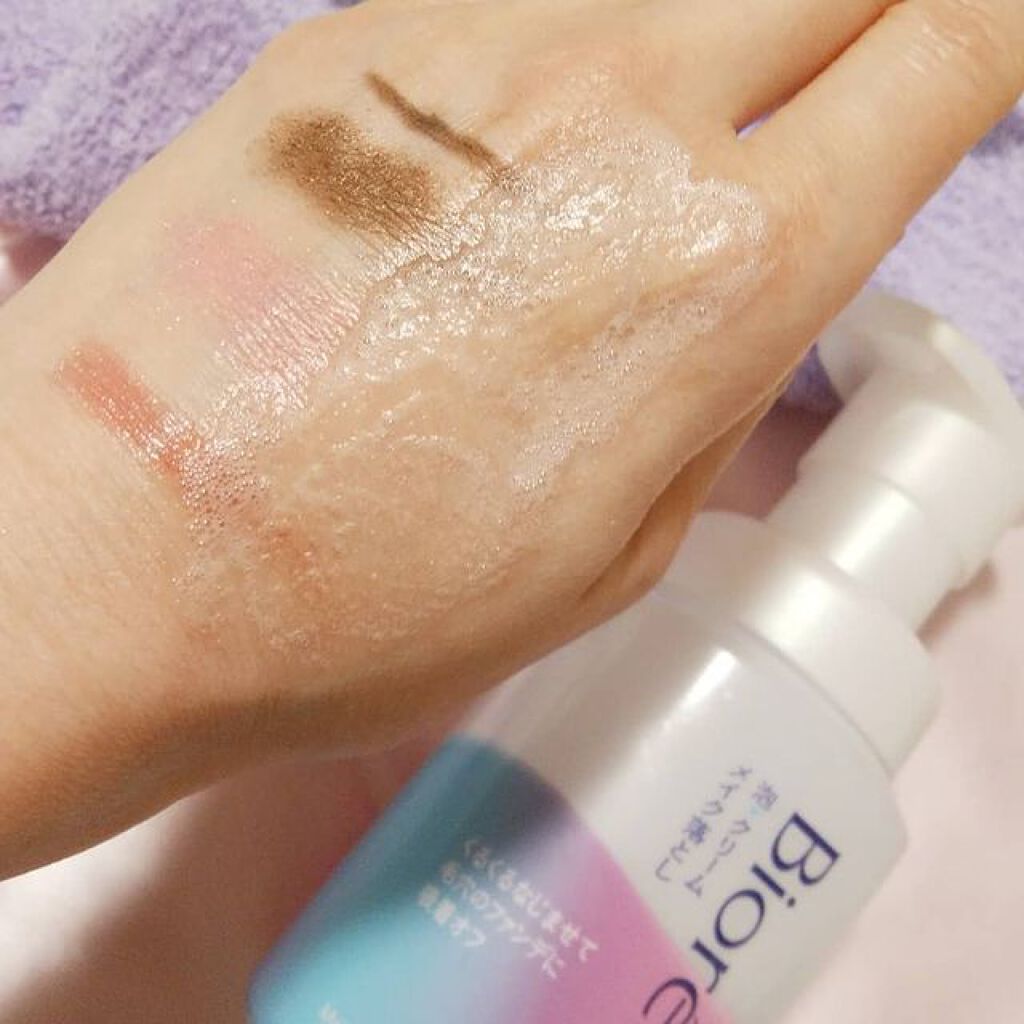 泡クリームメイク落とし/ビオレ/クレンジングクリームを使ったクチコミ（3枚目）