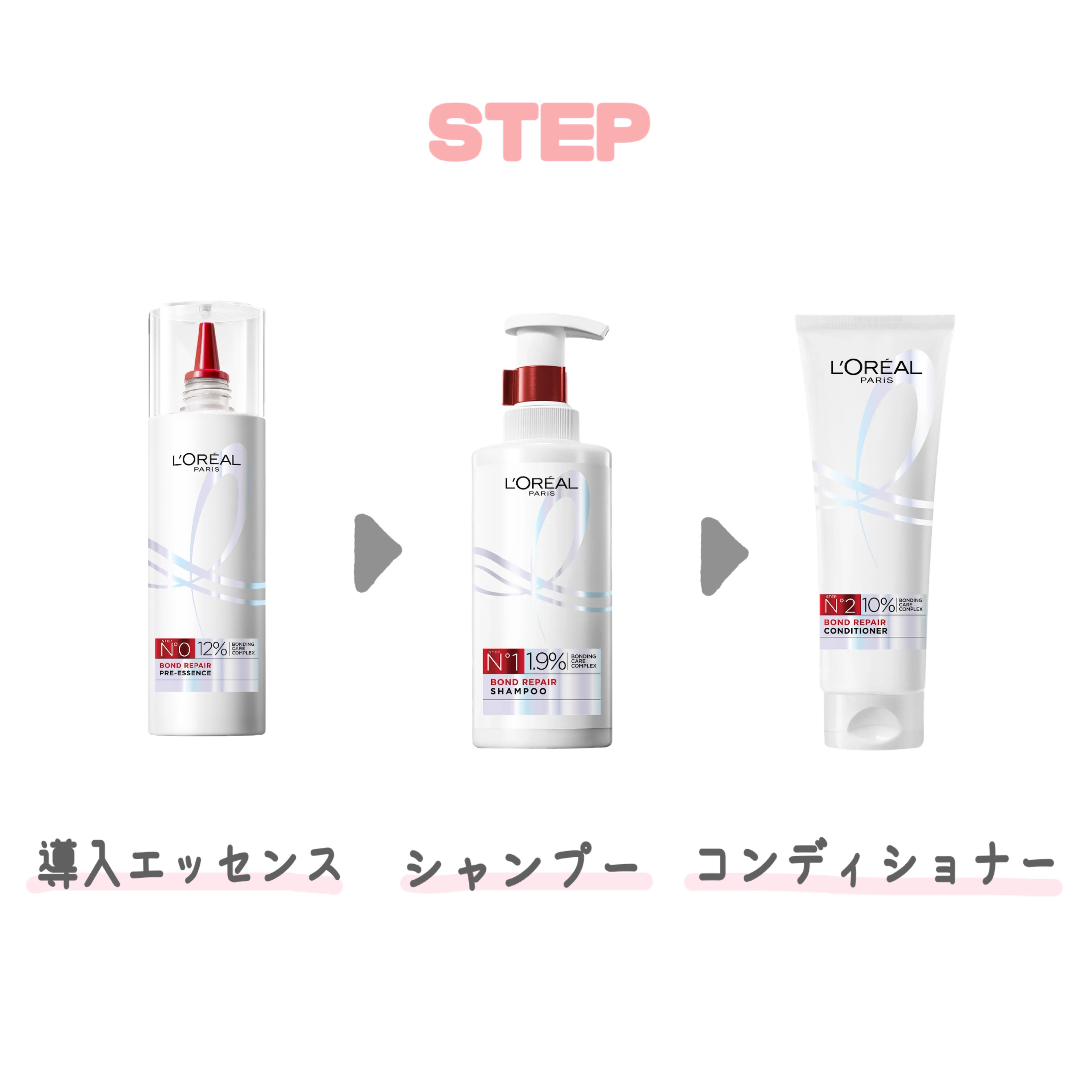 ロレアル パリ ボンド リペア シャンプー／コンディショナー/ロレアル パリ/市販シャンプーを使ったクチコミ（2枚目）