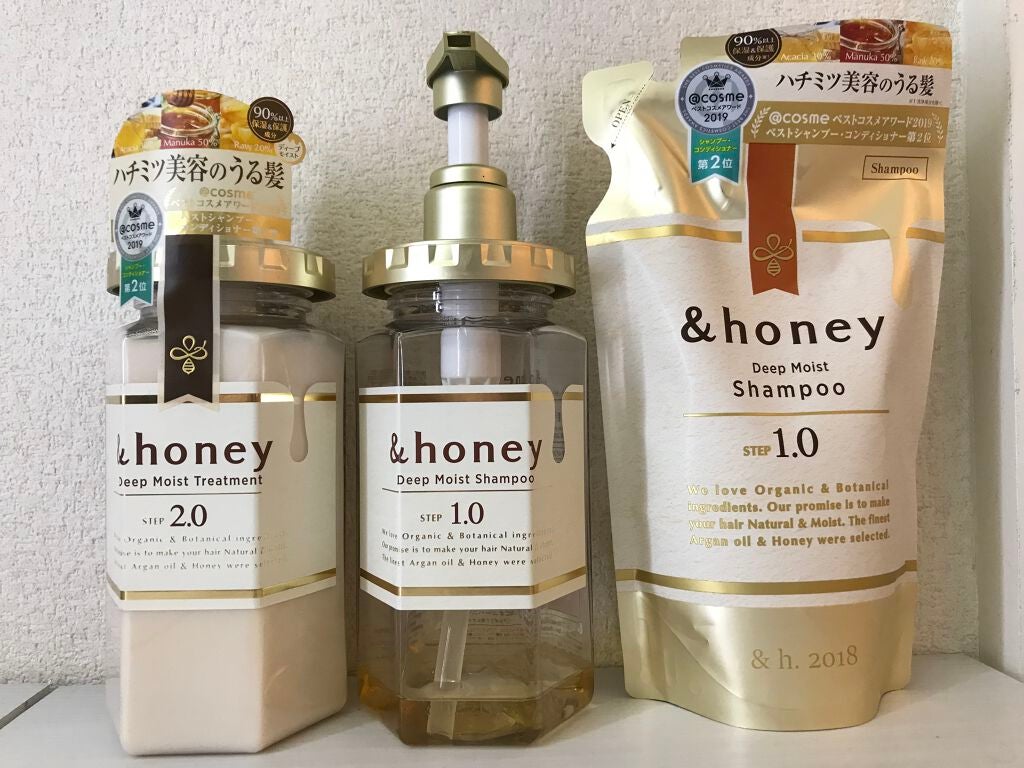ディープモイスト シャンプー1.0/ヘアトリートメント2.0/&honey/市販シャンプーを使ったクチコミ(1枚目)