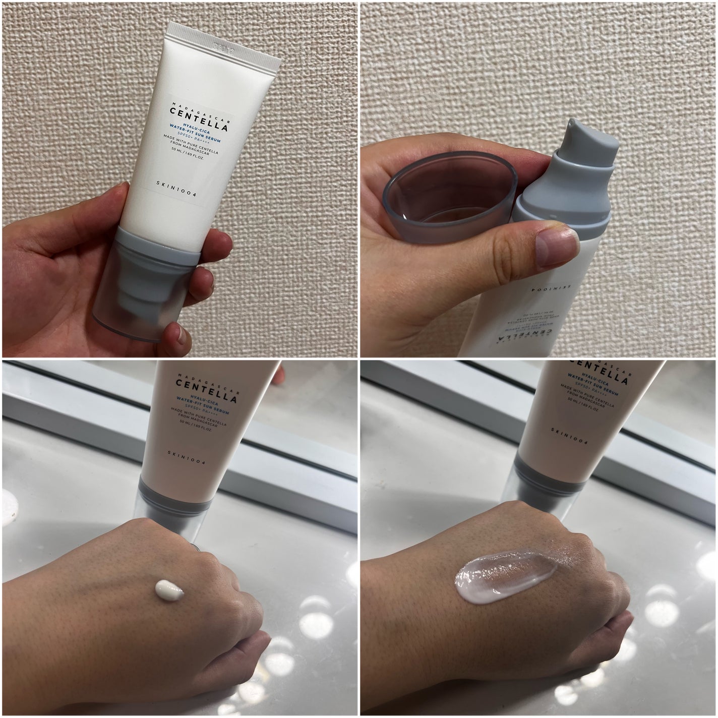 ヒアルーシカ ウォーターフィット サンセラム/SKIN1004/日焼け止めローションを使ったクチコミ(1枚目)