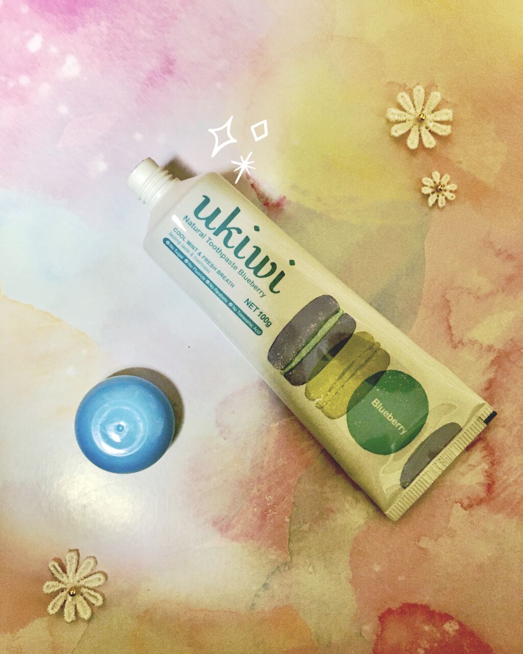 ナチュラルマカロントゥースペースト/ukiwi/歯磨き粉を使ったクチコミ（2枚目）