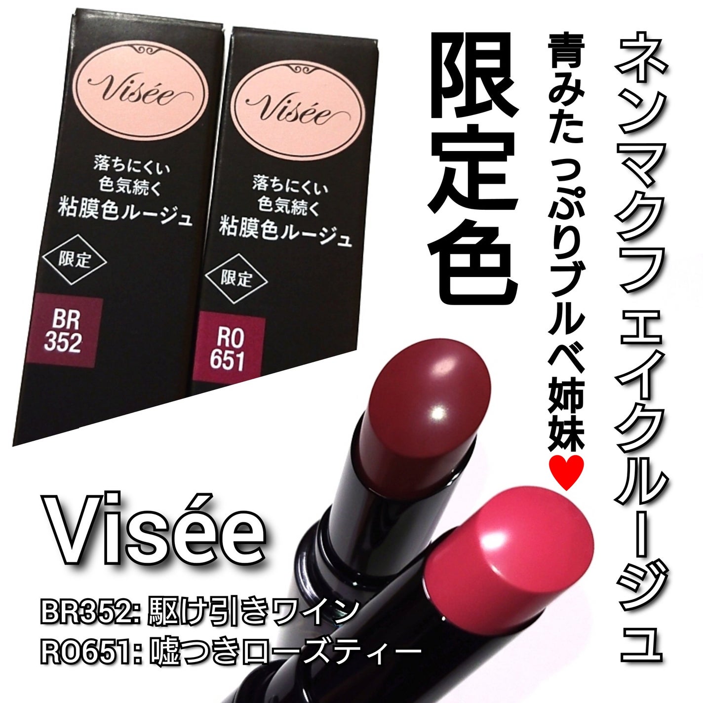 ネンマクフェイク ルージュ/Visée/口紅を使ったクチコミ(1枚目)