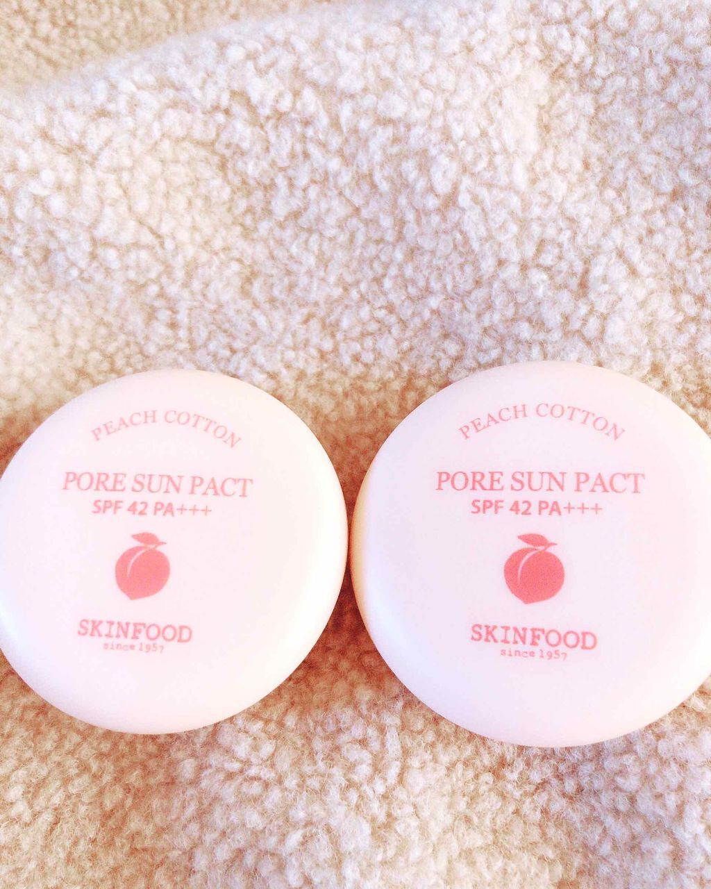 ピーチコットン ポア サンパクト/SKINFOOD/プレストパウダーを使ったクチコミ（1枚目）