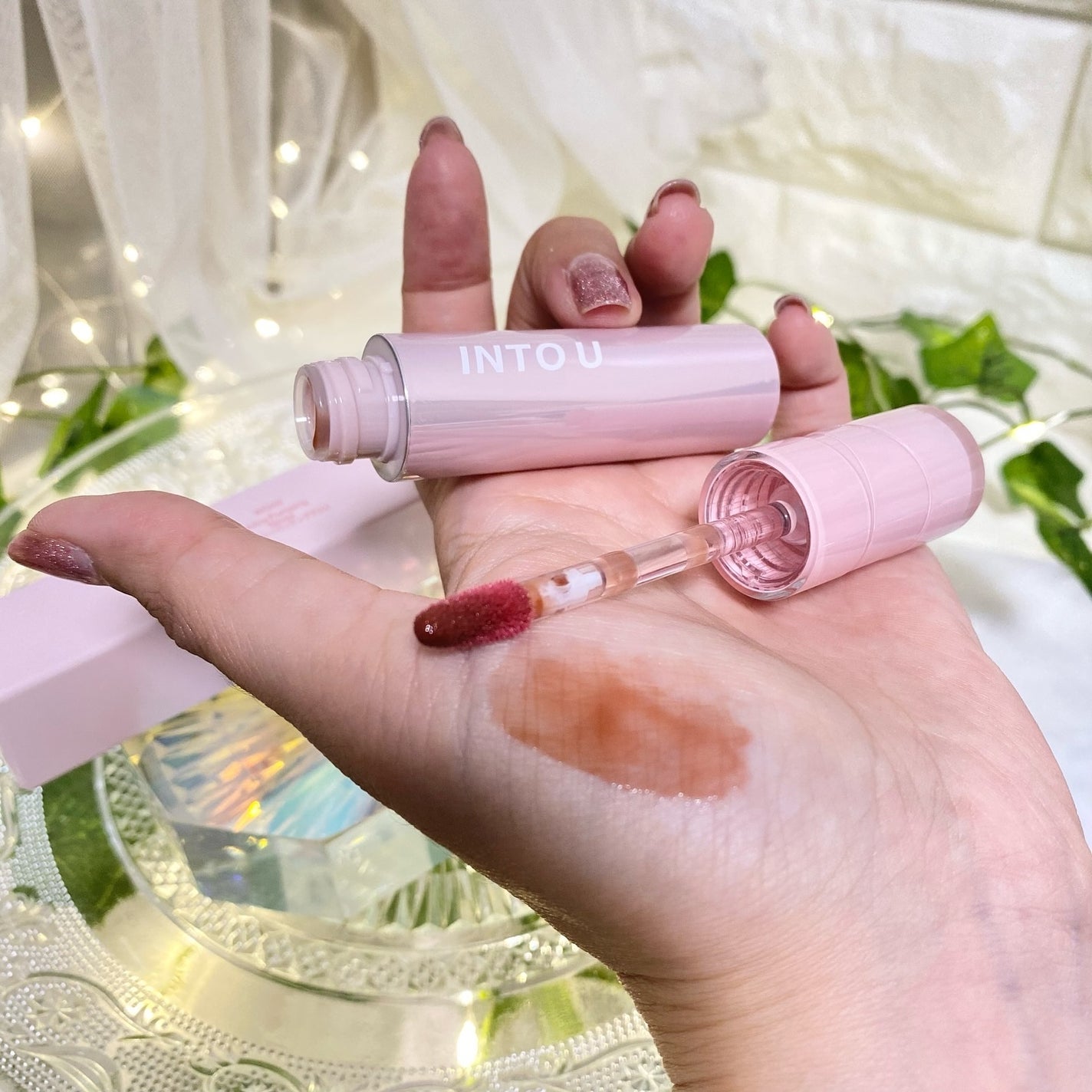 ジューシーパンピンググロス/INTO U/リップグロスを使ったクチコミ(7枚目)